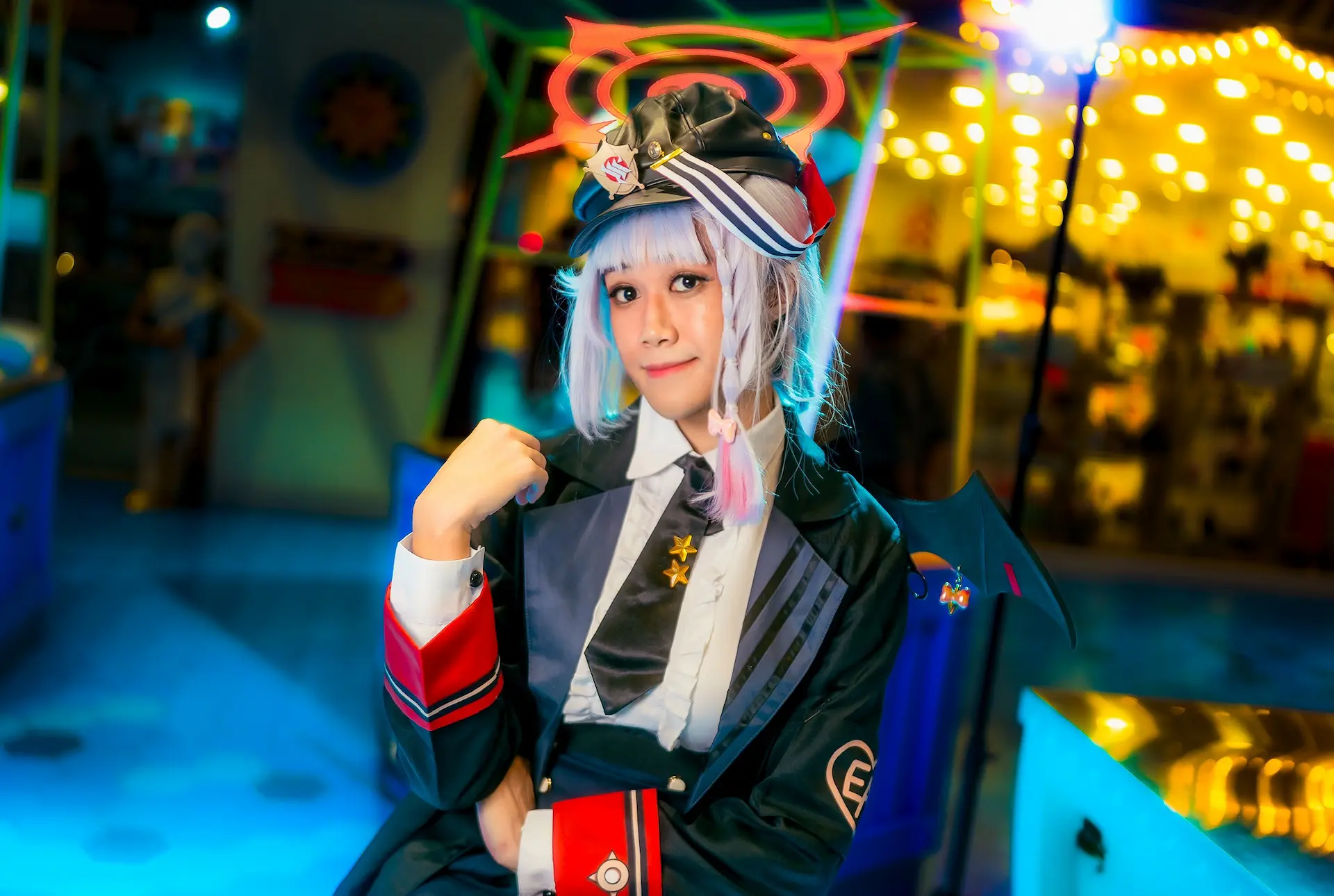 SaltyAom's Haruna cosplay smiling at the camera